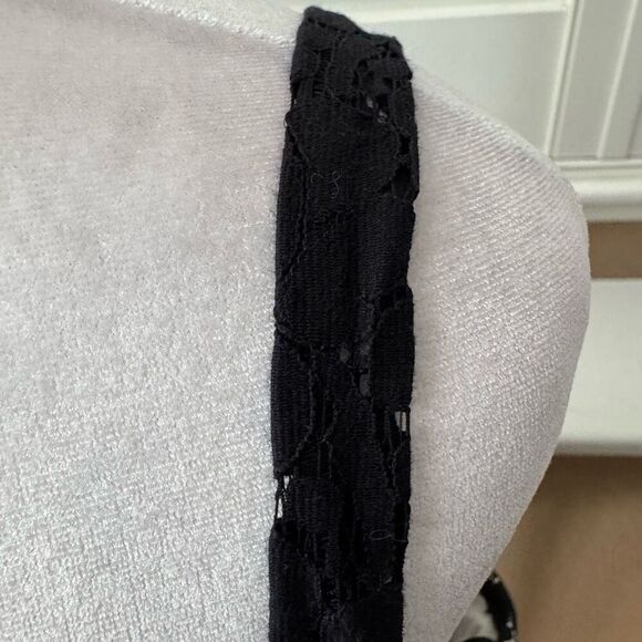 Y2K Torrid Size 1X Crochet Peplum Corset Tank Black Lace Going Out Top Goth NWT - Picture 2 of 8